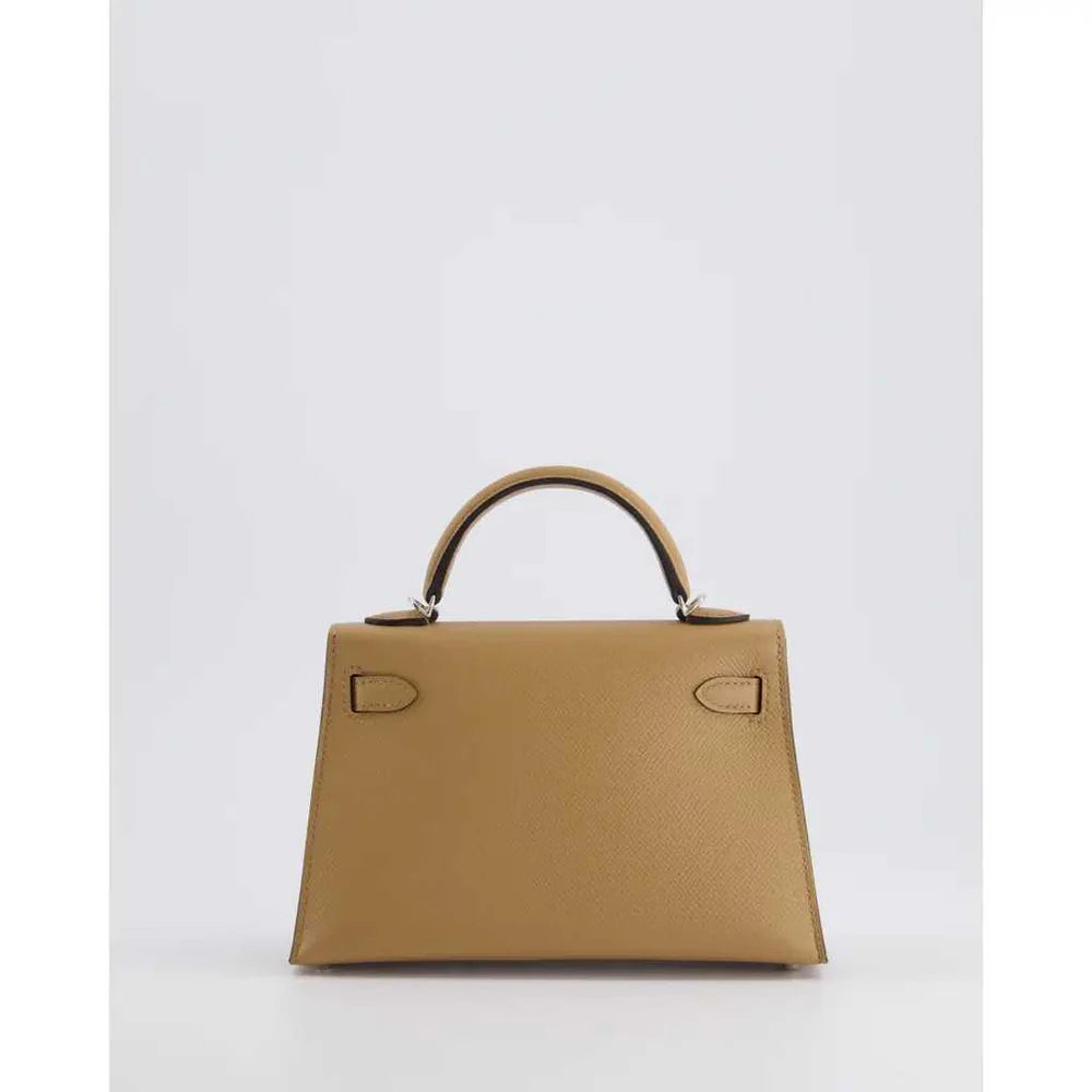 HRMS Sac à main Kelly Mini Beige