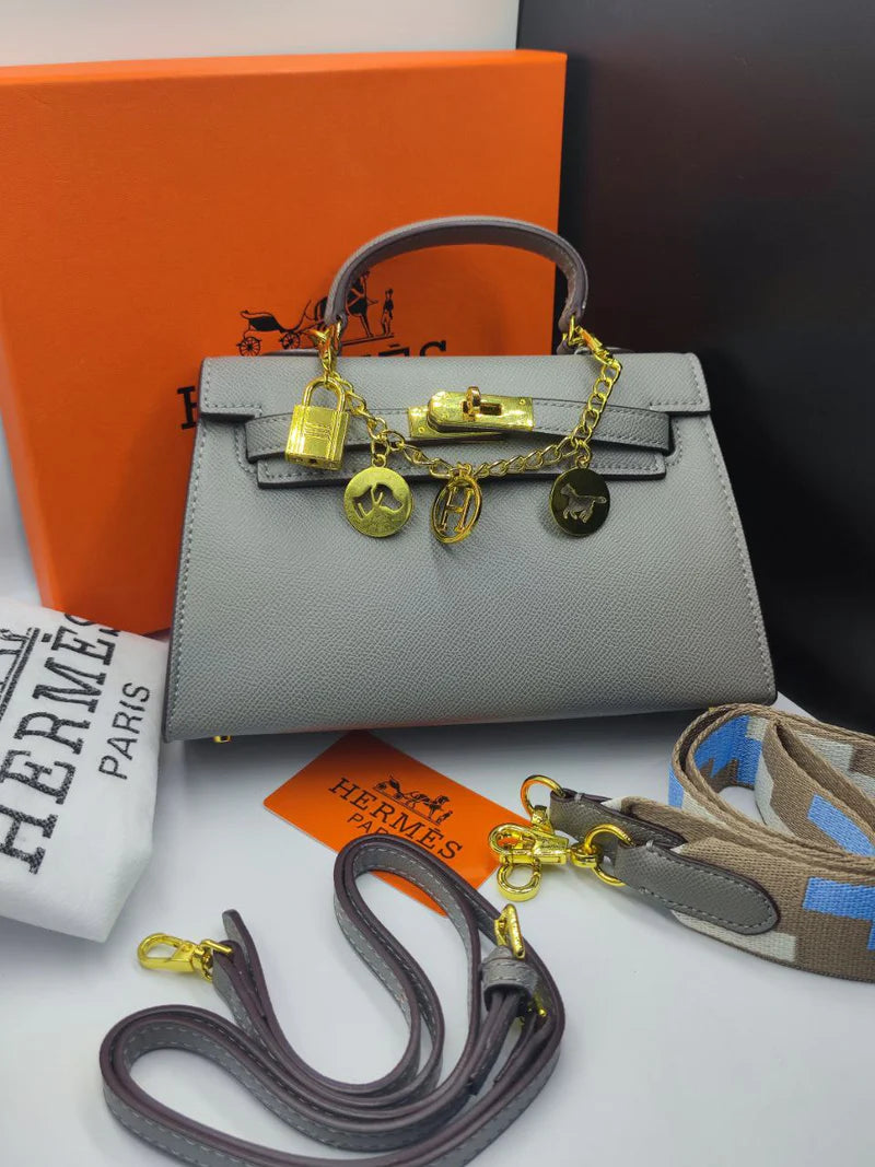 HRMS Kelly Mini Sac à main Gris